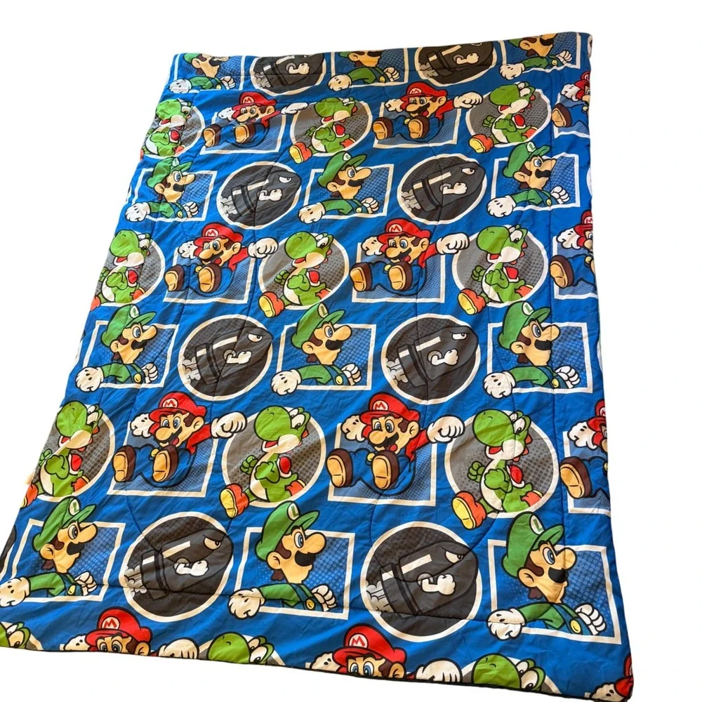 Nintendo Super Mario Bros Reversible Twin Comforter Mario Luigi Yoshi 2017